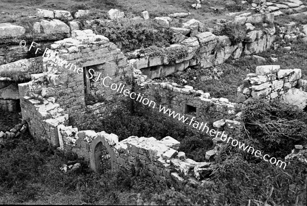 THE SEVEN CHURCHES (B) TEAMPUL A PHUILL  DUN ONAGHT  CROSS FRAGMENTS ARRANGED BY MISS STOKES  CLOGHAUN NA CARRAIGHE  CORNAU NEAR KILRONAN